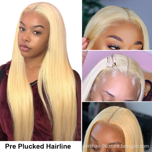 613 Blonde Human Hair 4x4 5x5 Transparent Lace Wigs for Black Women,13x4 13x6 Lace Frontal Wig Honey Blonde HD Full Lace Wigs
